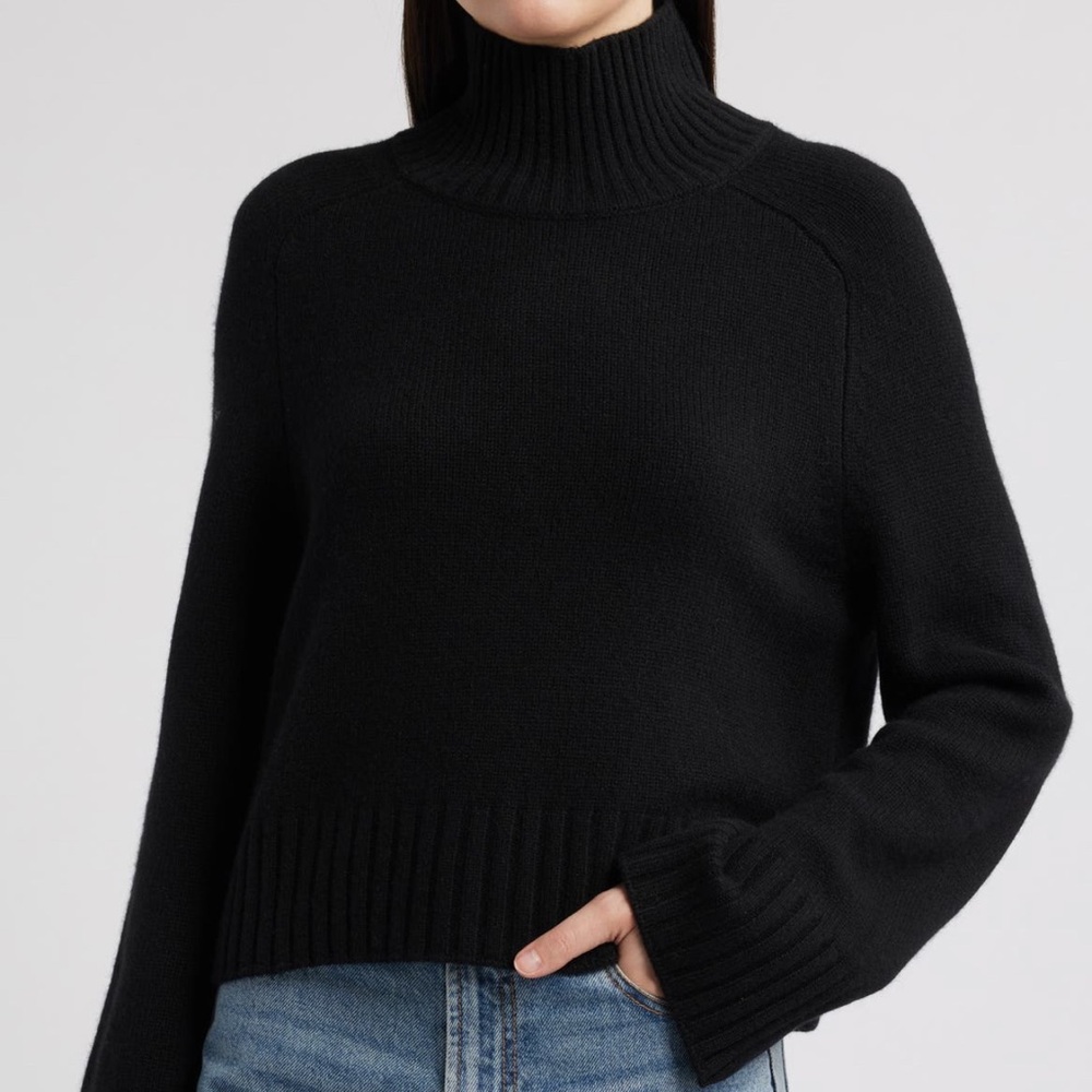 Reformation, Brooke Crop Cashmere Turtleneck Sweater